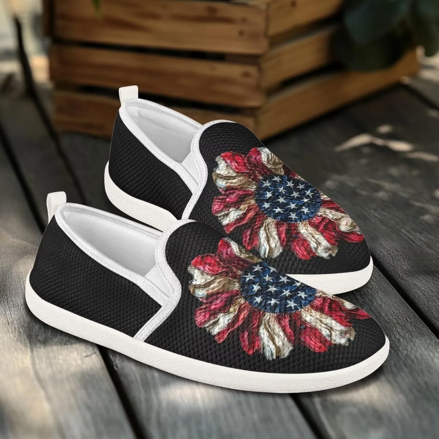 Binienty Low Cut Slip Ons Women's Fashion Sneakers Casual Travel Gym Sneakers Anti Slip Driving Flat Loafers