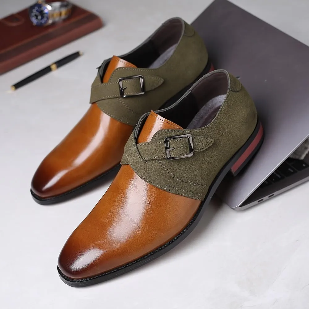 Business Oxford Shoes for Men Comfortable Casual Leather Suede Leather   Patent Leather Buckle Shoes Driving Genuine Leather Shoes Men's Mens Comfort Orthopedic Dress Shoes