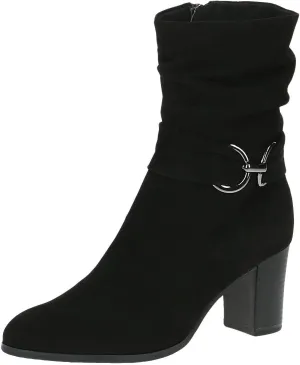 CAPRICE Ankle Boots 9-25328-41 G Width, Black (Black Suede), 9 Women