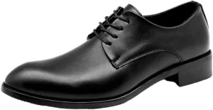 Casual Office Shoes for Men Black Classic Lace-up Formal Tuxedo Shoes Men's Orthopedic Dress Shoes Casual Business Oxford New Leather Shoes Walking Office Comfort Loafers Work Flats