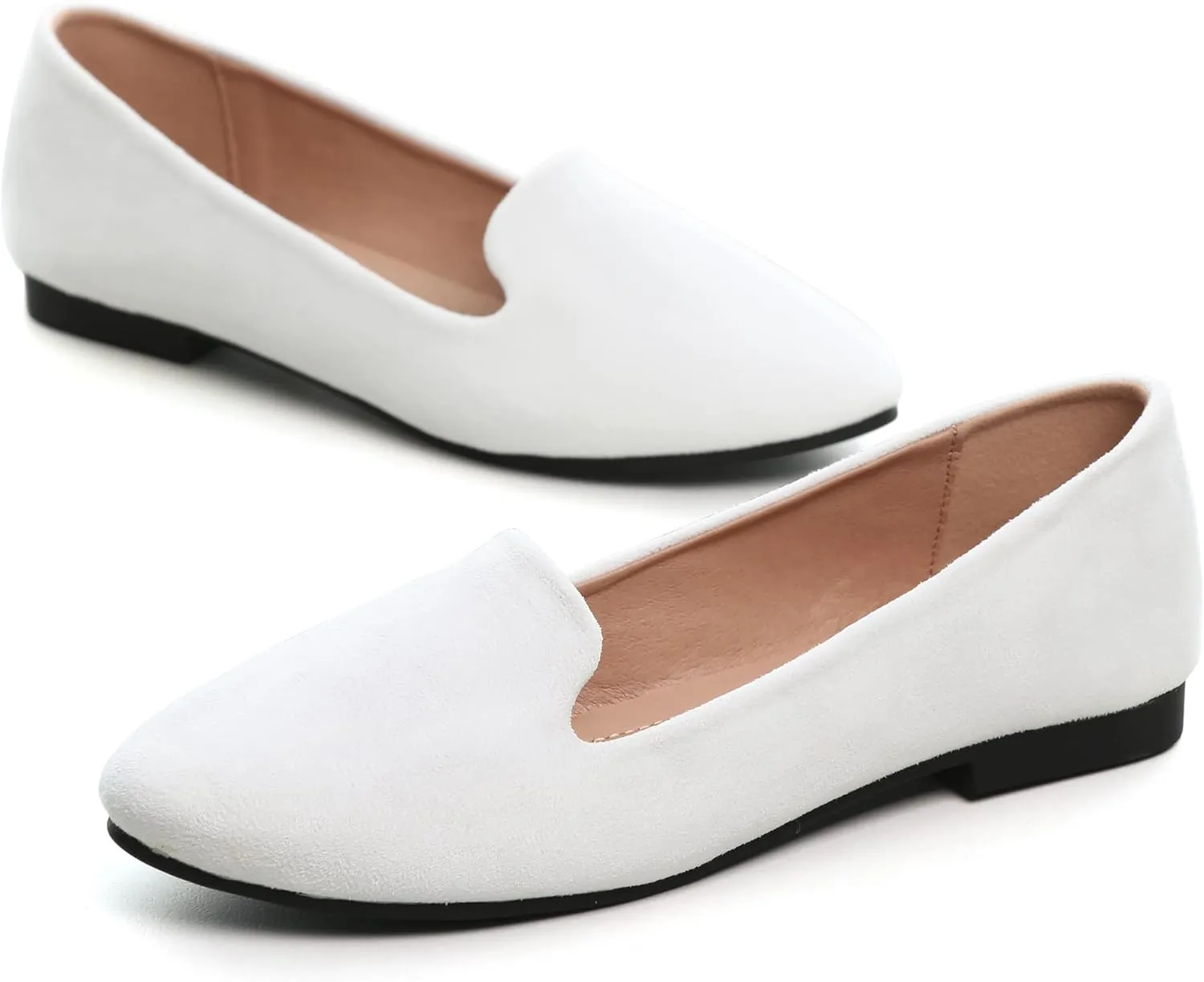 ChaiRong Zhou Flats for Women Dressy Round Toe Ballet Flat Shoes Comfortable Slip-ons Loafers Lightweight Casual Shoes