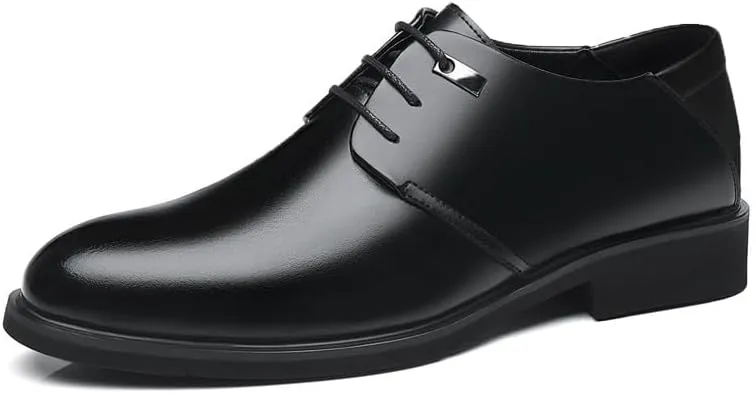 Classic Men's Leather Dress Shoes Casual Business Formal Oxford Shoes Men Lace Up Derby Shoes