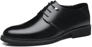 Classic Men's Leather Dress Shoes Casual Business Formal Oxford Shoes Men Lace Up Derby Shoes