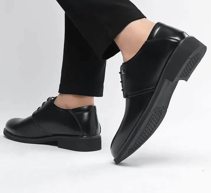 Classic Men's Leather Dress Shoes Casual Business Formal Oxford Shoes Men Lace Up Derby Shoes