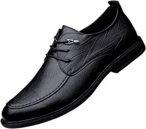 Classic Men's Leather Dress Shoes Lightweight All-Day Comfort Oxfords Shoes Modern Wedding Office Work Derby Shoes for Men