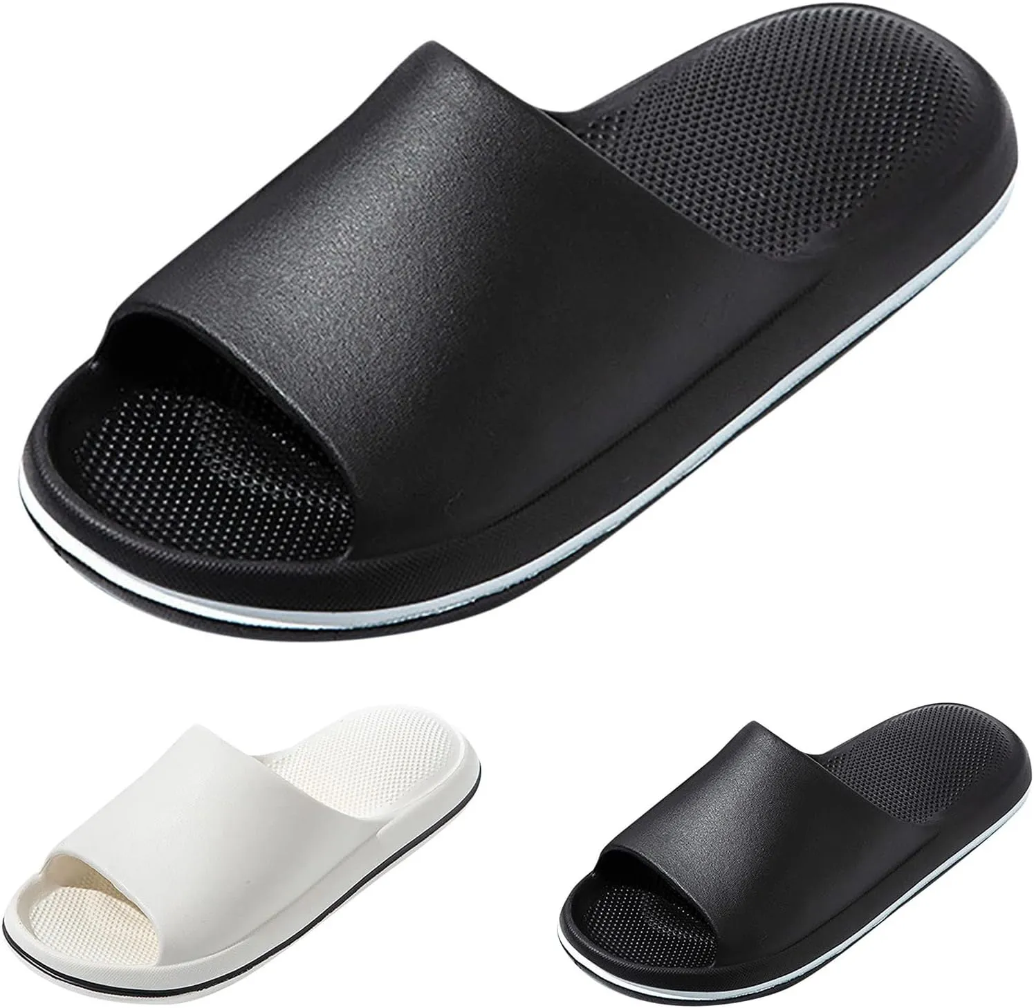 Cloud Slippers for Men Slides for Women Mens Shower Shoes Womens Slides Open Toe Ultra Comfort House Slippers