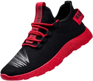 Color Blocking Running Shoes for Men Lightweight Platform Sneakers Lace up Mens Shoes Loafers Casual Breathable Sport Shoe with Arch Support