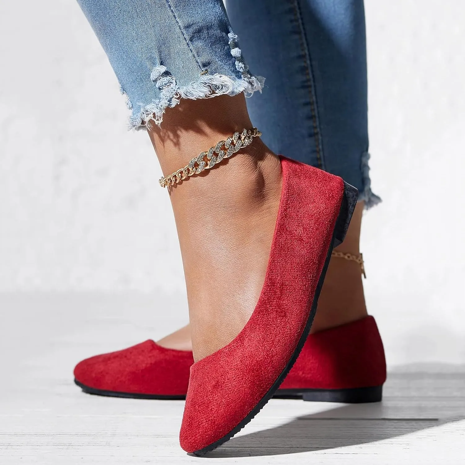 Comfortable & Light-Weight Flat Women's Shoes Pointed Toe Ballet Shoes for Women Slip On Comfortable Dress Work Walking Casual