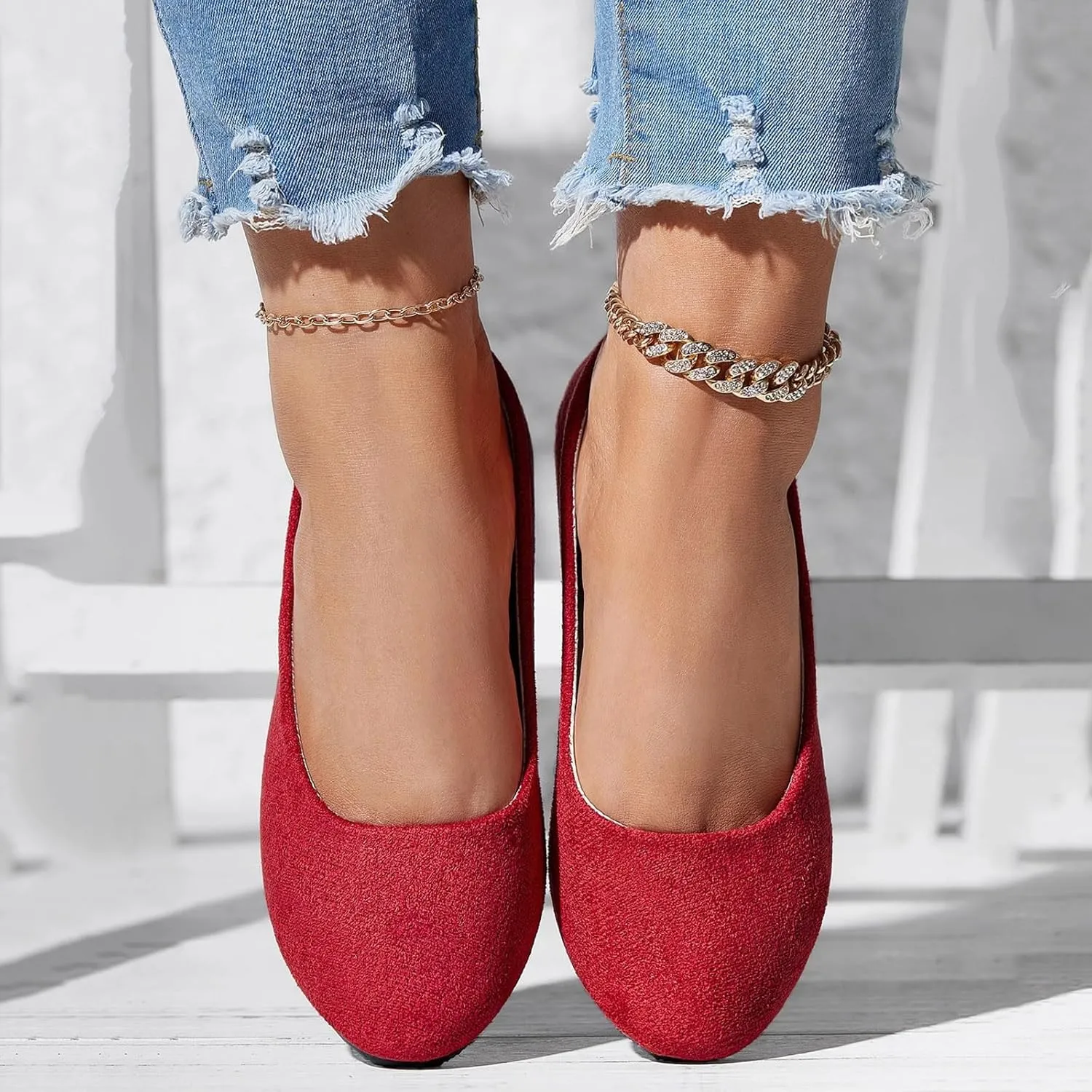 Comfortable & Light-Weight Flat Women's Shoes Pointed Toe Ballet Shoes for Women Slip On Comfortable Dress Work Walking Casual