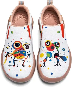 Comfortable Travel Shoes for Womens Loafers Slip Ons Ladies Nurse Shoe Walking Lightweight Cartoon Animal Painted Sneaker