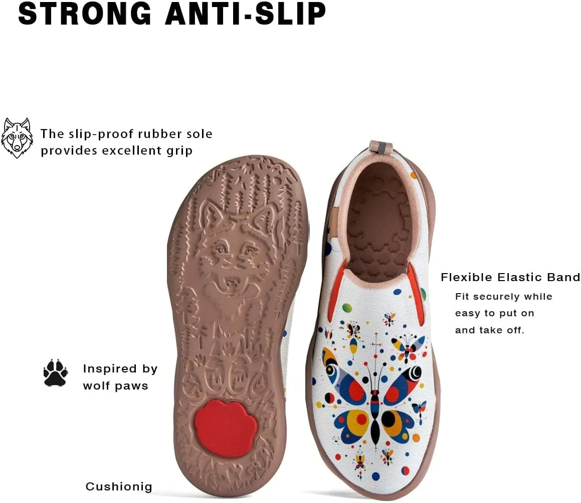 Comfortable Travel Shoes for Womens Loafers Slip Ons Ladies Nurse Shoe Walking Lightweight Cartoon Animal Painted Sneaker