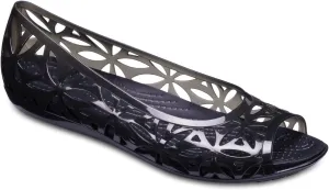 Crocs Women's Isabella Jelly II Flat W Ballet, Black/Black, 4 US