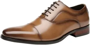 CSCDD Men's Formal Leather Inner Soft and Comfortable Business Soft-Soled Derby Shoes British-Style Pointed Toe Suitable for Banquet Travel