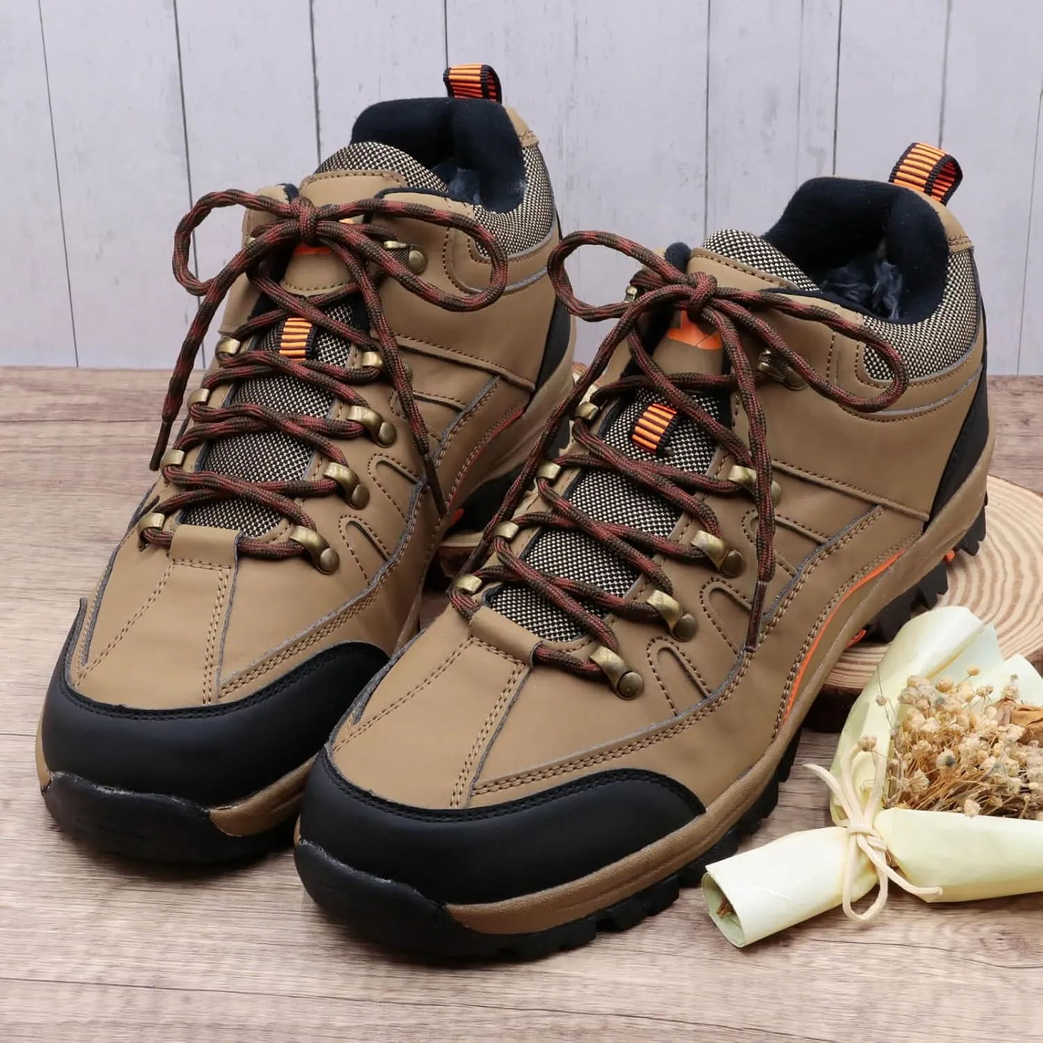 DELELE 2 Pair Round Wave Shape Non Slip Heavy Duty and Durable Outdoor Climbing Shoelaces Hiking Shoe Laces Shoestrings