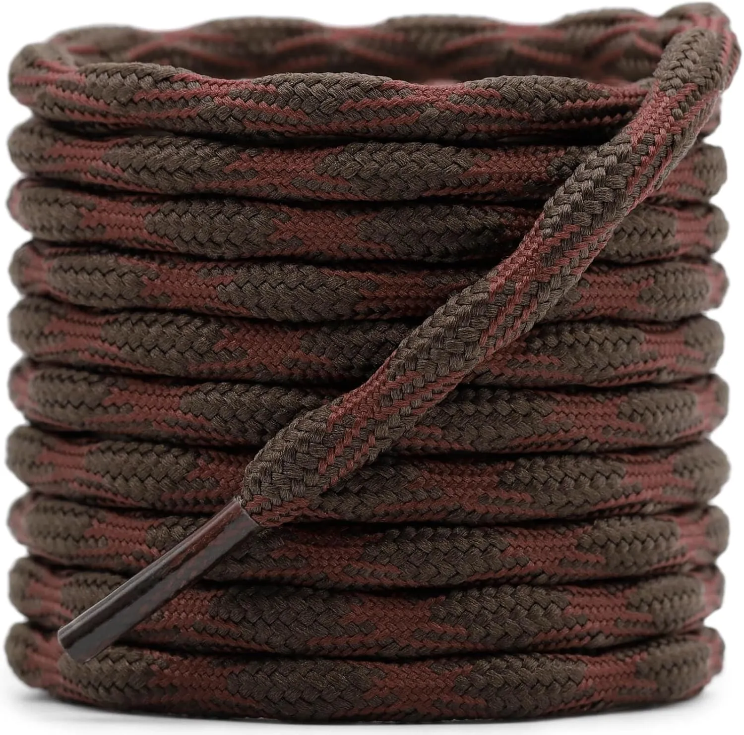 DELELE 2 Pair Round Wave Shape Non Slip Heavy Duty and Durable Outdoor Climbing Shoelaces Hiking Shoe Laces Shoestrings