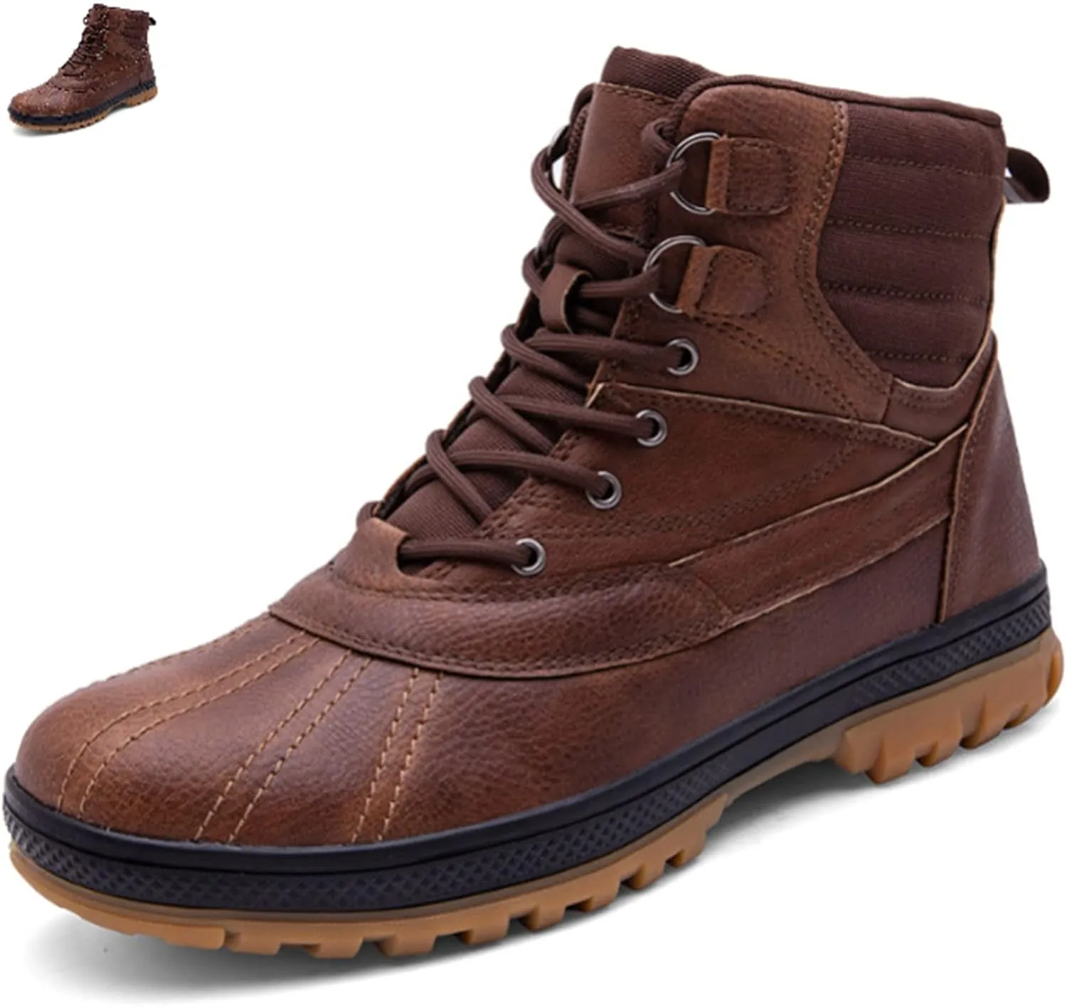 DevilAngel Men's Secret Service Combat Boots, Outdoor Lightweight Military Boots, Waterproof Hiking Boots (wine red,12,12)