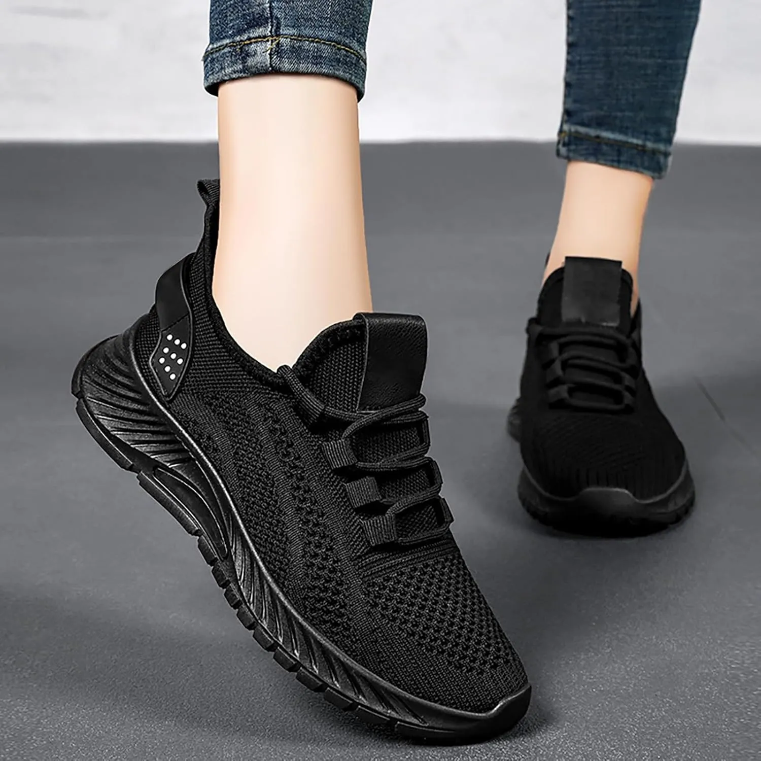 Dress Shoes for Women White Sneakers Men Wide Loafers for Women 2024 Closed Back Lightweight Breathable Christmas Tennis Shoes Women's Wide Loafers