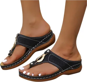 Eduavar Sandals for Women Dressy, Women Sandals Dressy Breathable Flip Flops Slip On Travel Beach Sandals