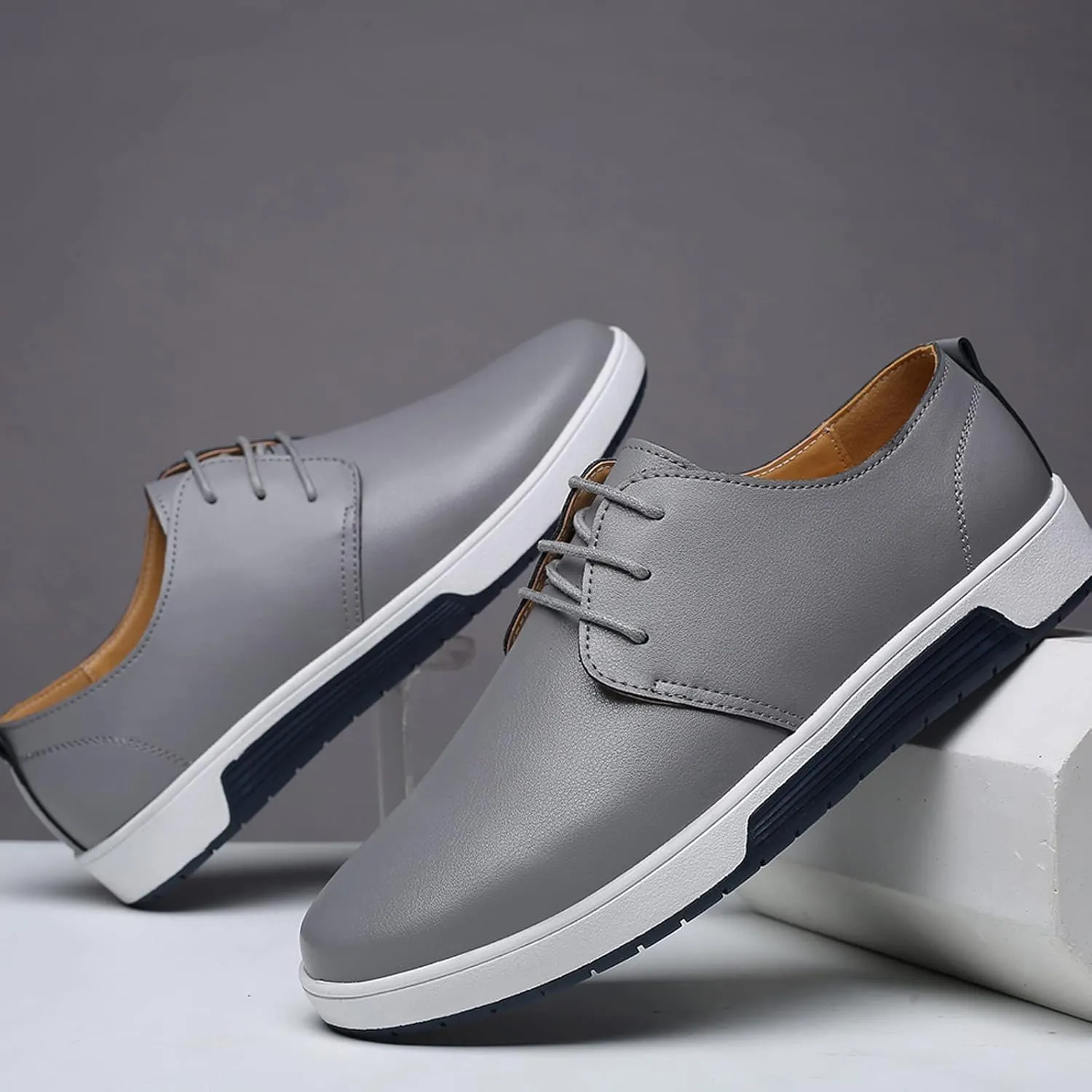 Extra Wide Business Shoes Men Summer Style Men's Breathable Comfortable Business Lace Up Leisure Solid Color Leather Shoes Men Dress Shoes Size 8 Wide