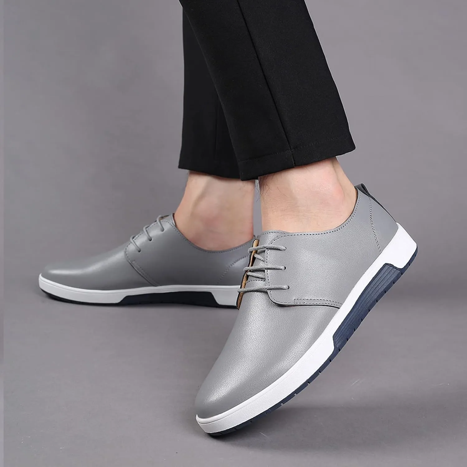 Extra Wide Business Shoes Men Summer Style Men's Breathable Comfortable Business Lace Up Leisure Solid Color Leather Shoes Men Dress Shoes Size 8 Wide