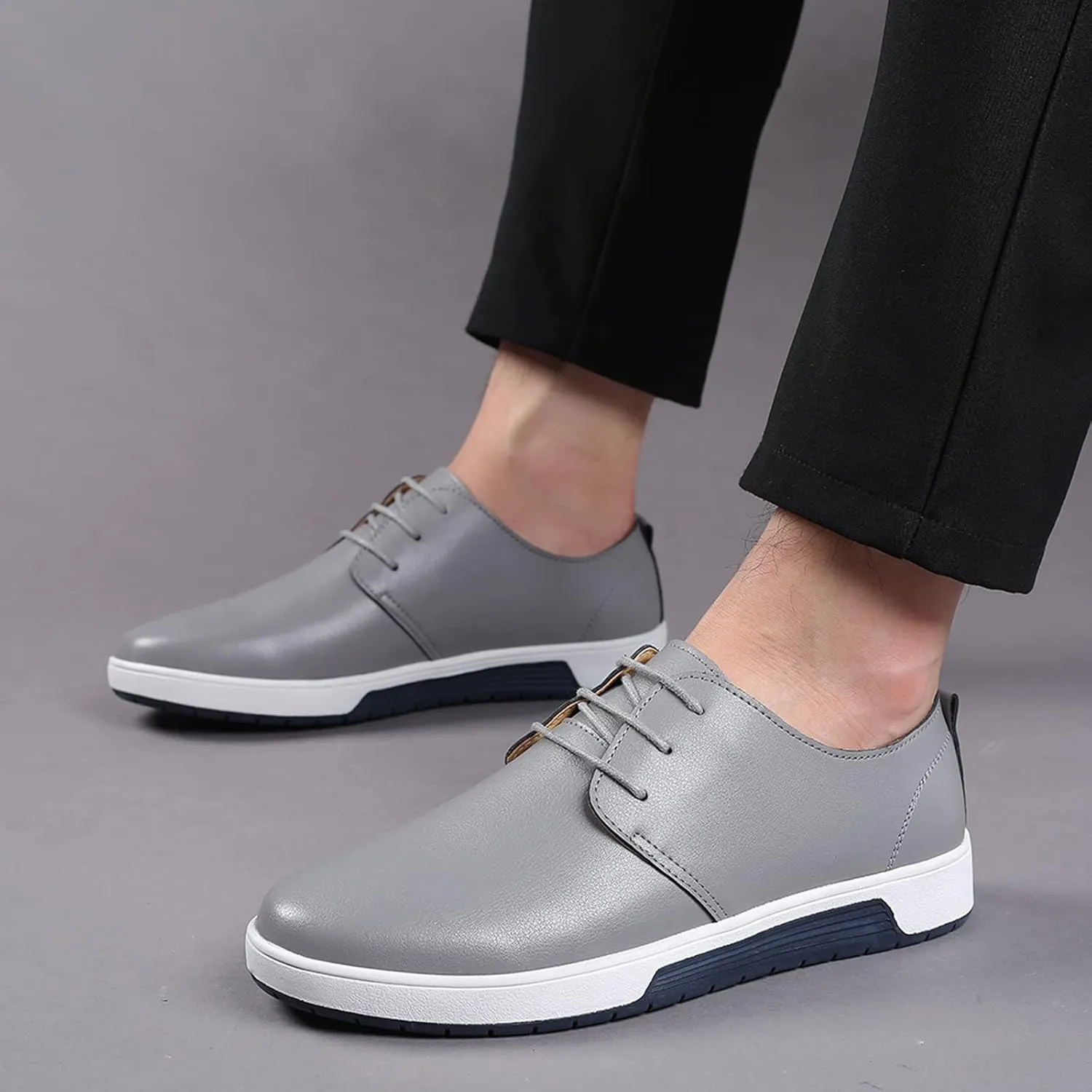 Extra Wide Business Shoes Men Summer Style Men's Breathable Comfortable Business Lace Up Leisure Solid Color Leather Shoes Men Dress Shoes Size 8 Wide