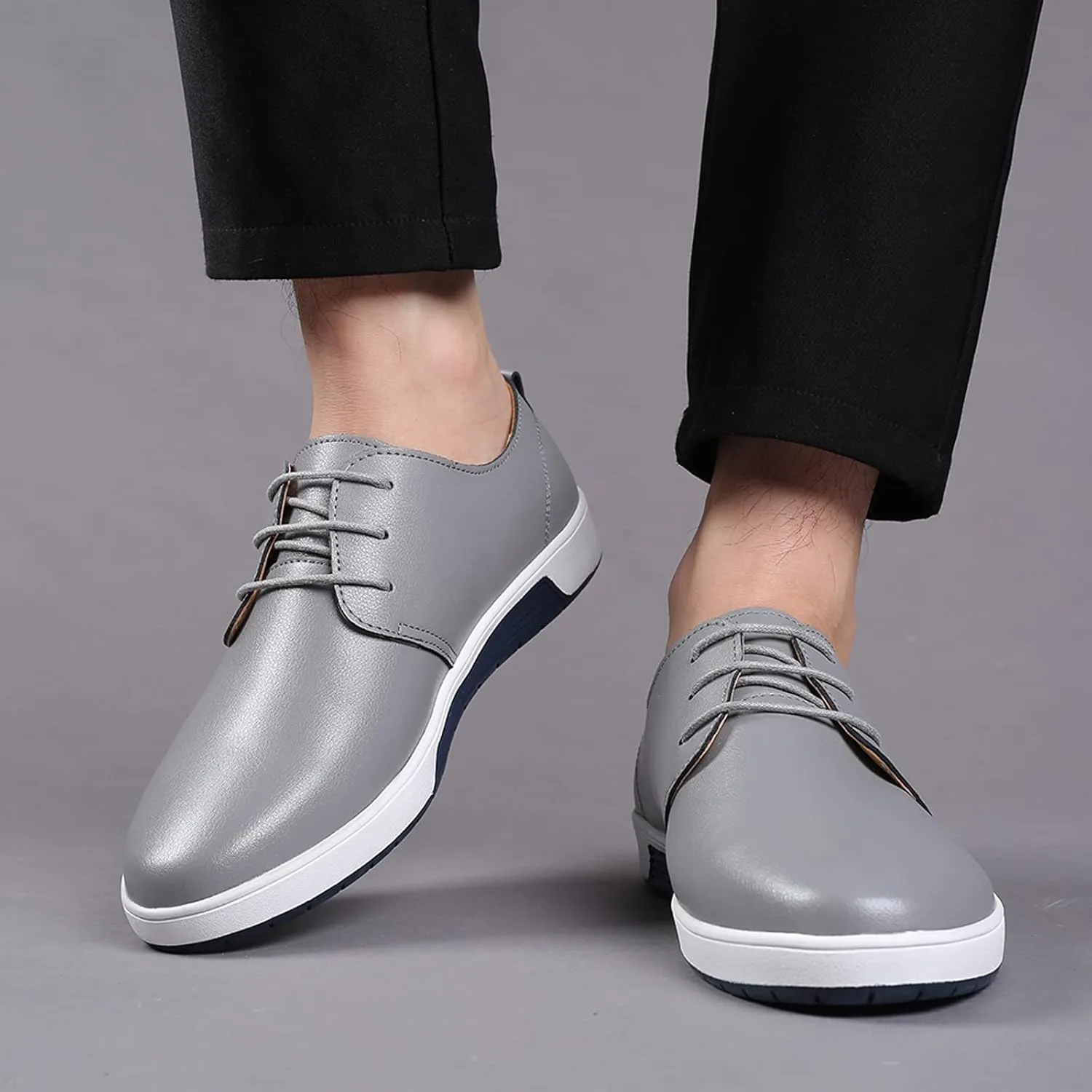 Extra Wide Business Shoes Men Summer Style Men's Breathable Comfortable Business Lace Up Leisure Solid Color Leather Shoes Men Dress Shoes Size 8 Wide