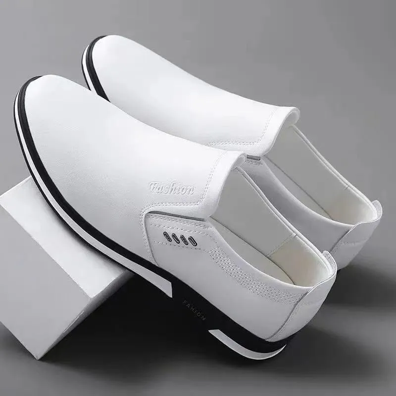 Fashion Mens Shoes Faux Leather Office Vintage Round Toe Tuxedo Wedding Rubber Sole Slip Formal Slip On