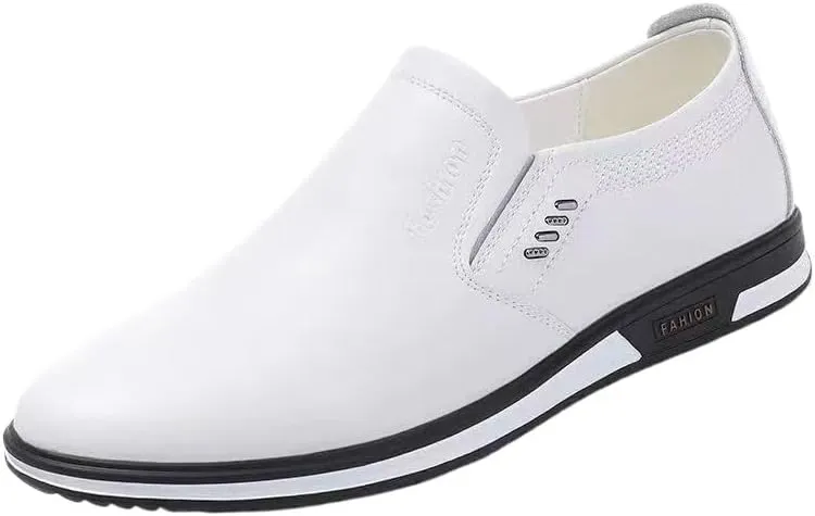 Fashion Mens Shoes Faux Leather Office Vintage Round Toe Tuxedo Wedding Rubber Sole Slip Formal Slip On