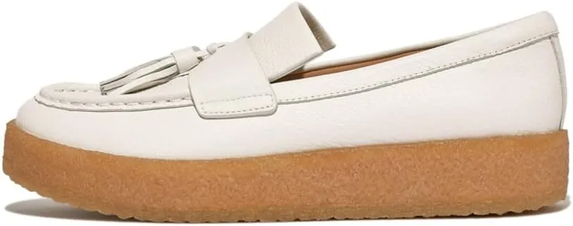 Fit Flop Loafers Loafers TASSEL TUMBLED-LEATHER CREPE LOAFERS Women's