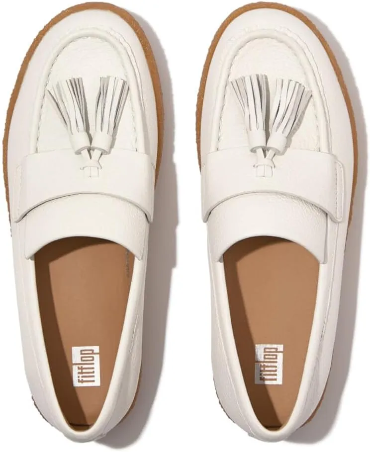 Fit Flop Loafers Loafers TASSEL TUMBLED-LEATHER CREPE LOAFERS Women's