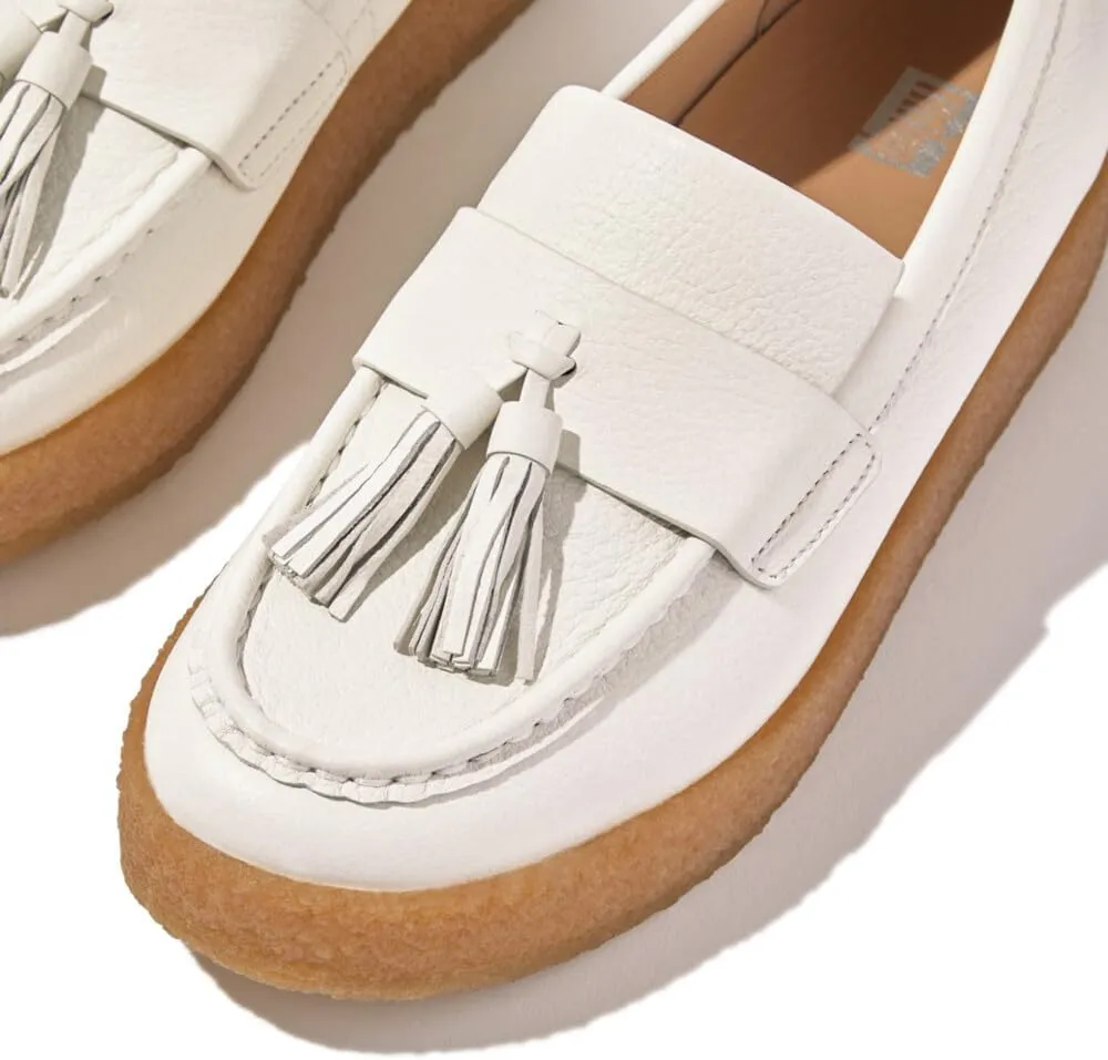 Fit Flop Loafers Loafers TASSEL TUMBLED-LEATHER CREPE LOAFERS Women's