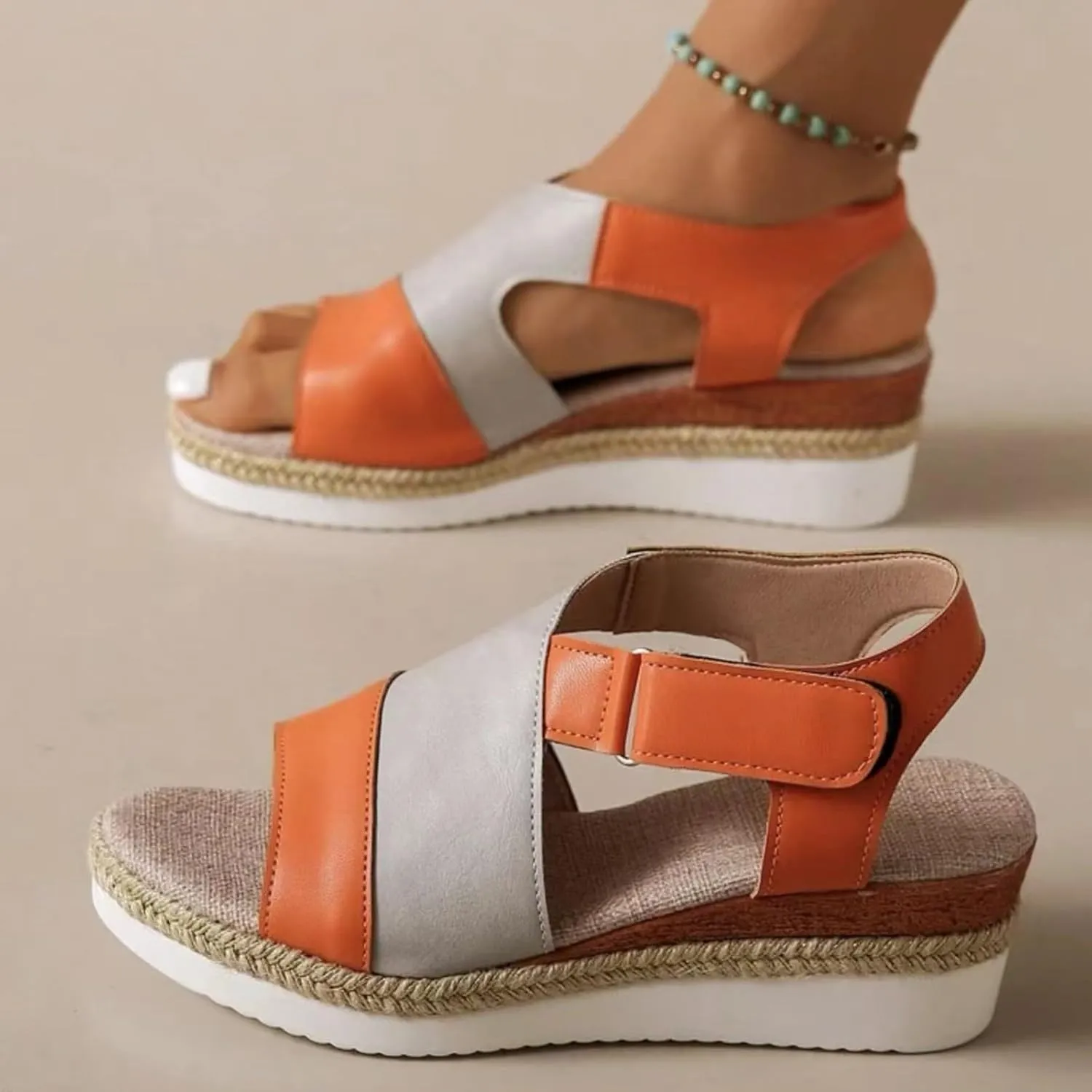 Flat Sandals for Women Memory Foam Flip Flops with Arch Support Platform Open Toe Slippers Womens Slippers Grounded Footwear
