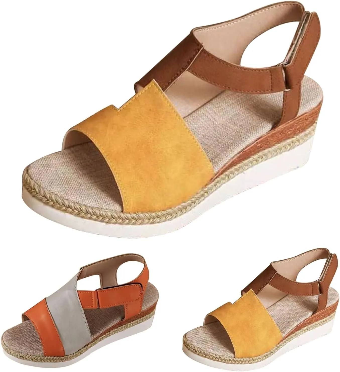 Flat Sandals for Women Memory Foam Flip Flops with Arch Support Platform Open Toe Slippers Womens Slippers Grounded Footwear