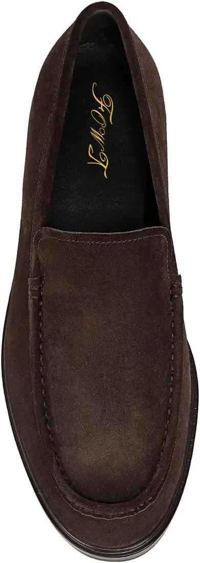 FOWT Men Classic Closed Round Toe Comfy Low Heel Slip on Soft Insole Casual Daily Commuting Driving Shoes Size 4-16 US
