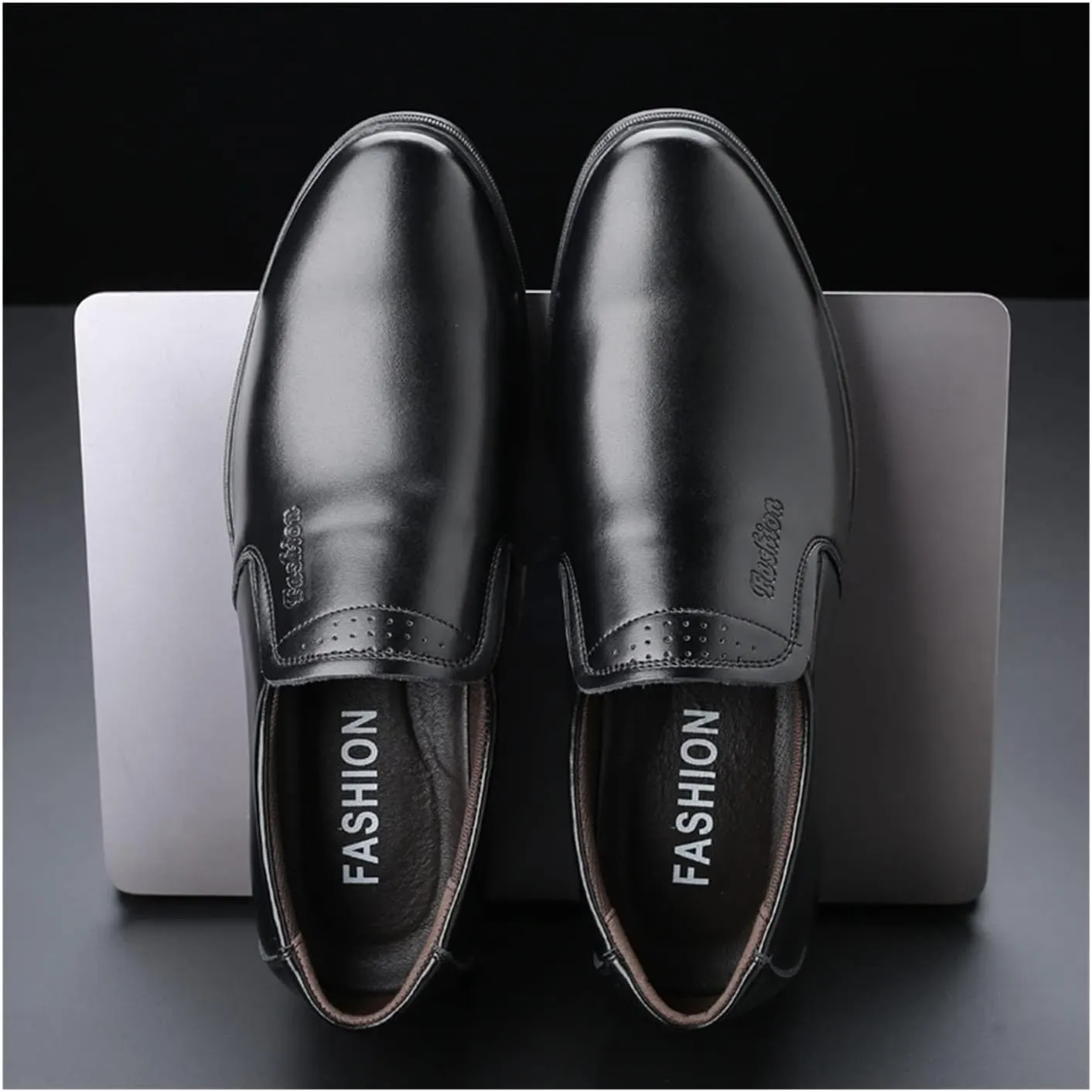 HASMI Genuine Leather Men's Shoes Pointed Toe Breathable Casual Business Men's Leather Shoes Cover Feet Dress Leather Shoes Men