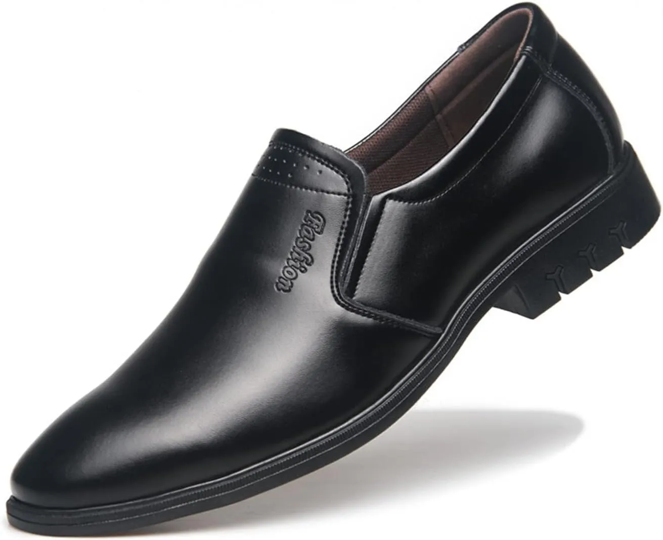 HASMI Genuine Leather Men's Shoes Pointed Toe Breathable Casual Business Men's Leather Shoes Cover Feet Dress Leather Shoes Men