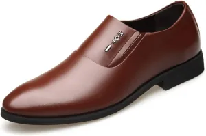 HASMI Men's Leather Shoes Men's Genuine Leather Business Dress Casual Shoes Breathable British Cowhide Pointed Toe Men's Leather Shoes