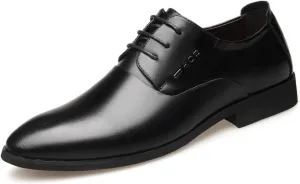 HASMI Men's Leather Shoes Men's Genuine Leather Business Dress Casual Shoes Breathable British Cowhide Pointed Toe Men's Leather Shoes