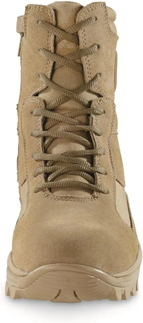 HQ ISSUE Talos 8 Mens Side Zip Waterproof Tactical Boots, Military Combat Hiking Shoes