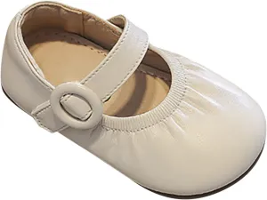 IWIHMIV Mary Jane Flat Shoe for Toddler Girls Cute Comfortable Soft Soled Slip-on Daily Dress Ballet Shoes