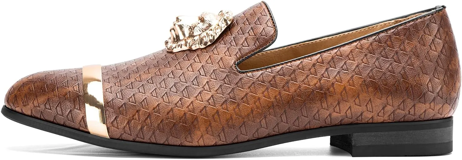 JITAI Men's Penny Slip-On Leather Lined Loafer Luxury Men Shoes Casual Dress Disco Shoes