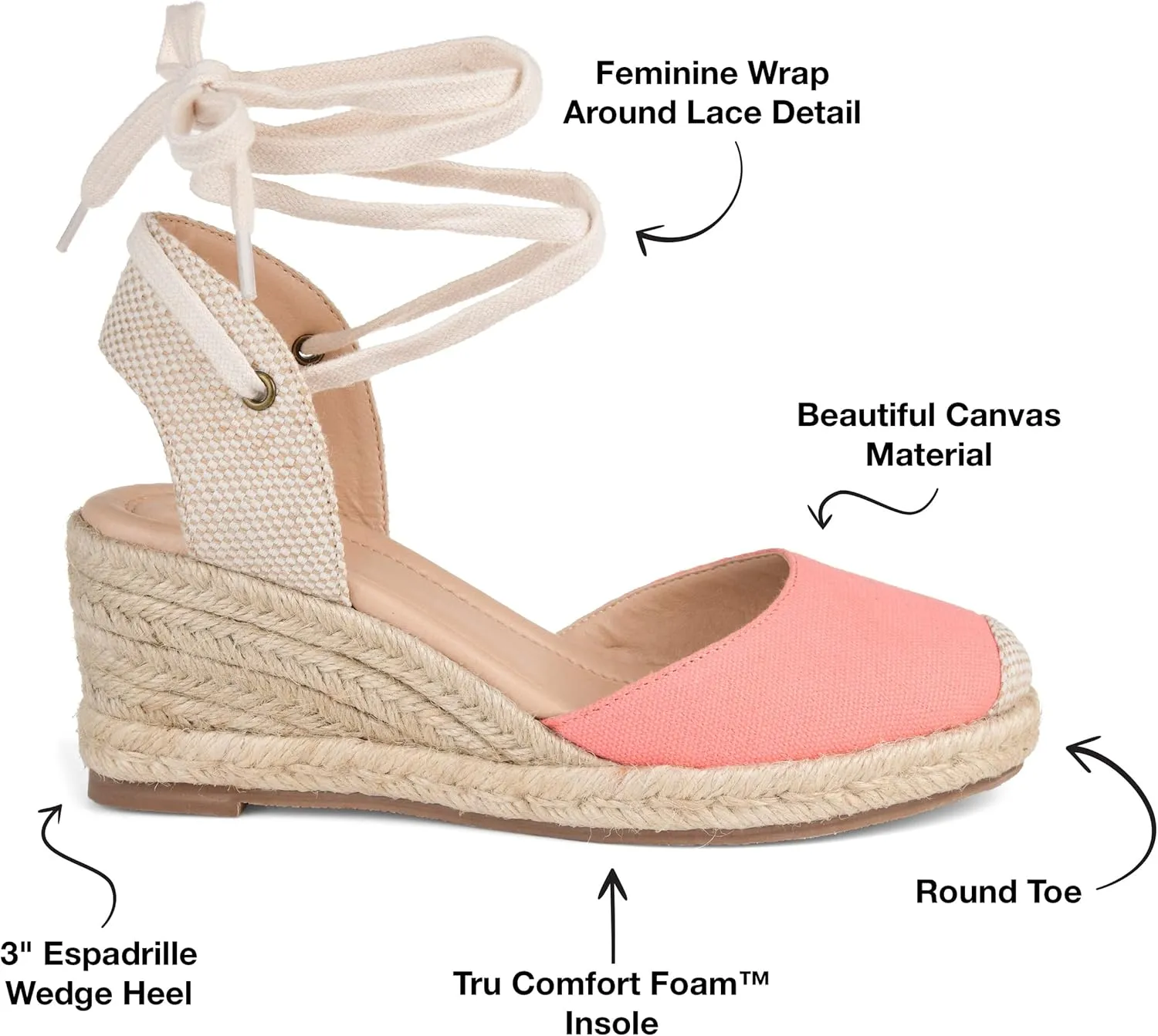 Journee Womens Monte Tru Comfort Foam Wedge Heel Espadrille Sandals