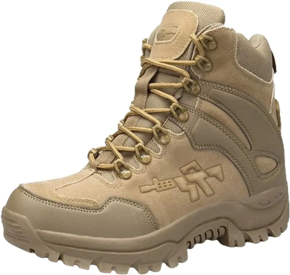 Kervaky Men's military tactical boots work boots combat boots hiking boots outdoor boots lightweight for daily use