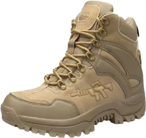 Kervaky Men's military tactical boots work boots combat boots hiking boots outdoor boots lightweight for daily use