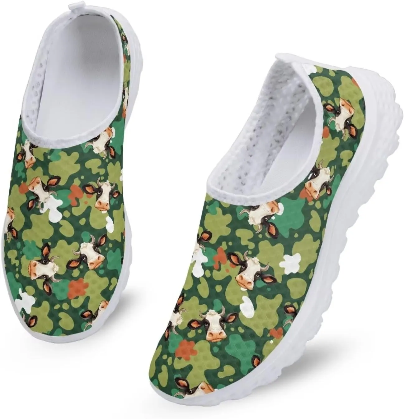 Kuiaobaty Women's Slip-Ons Men's Walking Shoes Fashion Sneakers Athletic Casual Footwear Lightweight Breathable Loafers