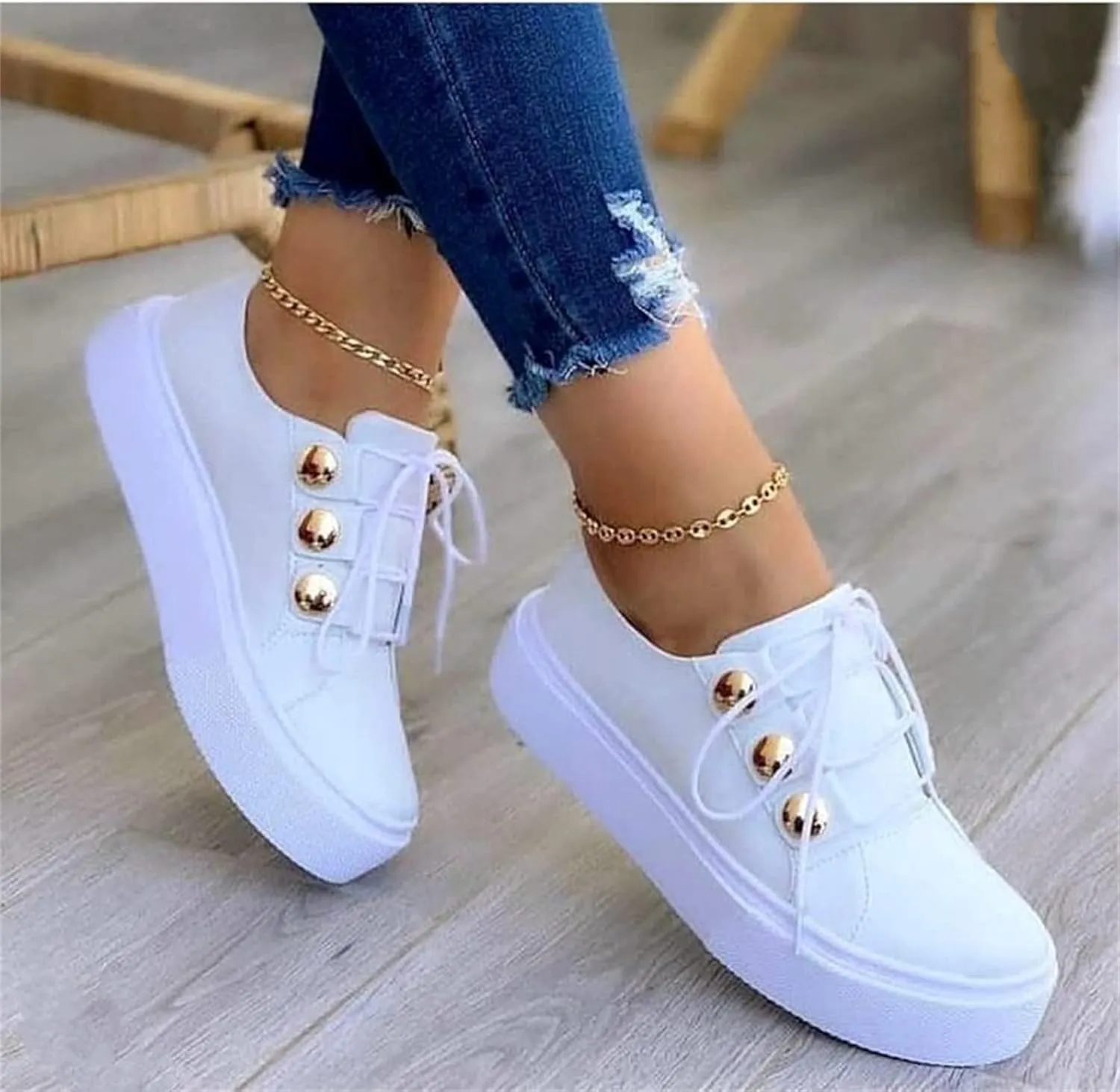 Ladmiple Shoes For Women Sneakers Slip Ons Canvas Shoes Low Top Fashion Walking Shoes Dressy Casual Summer Flats Loafers