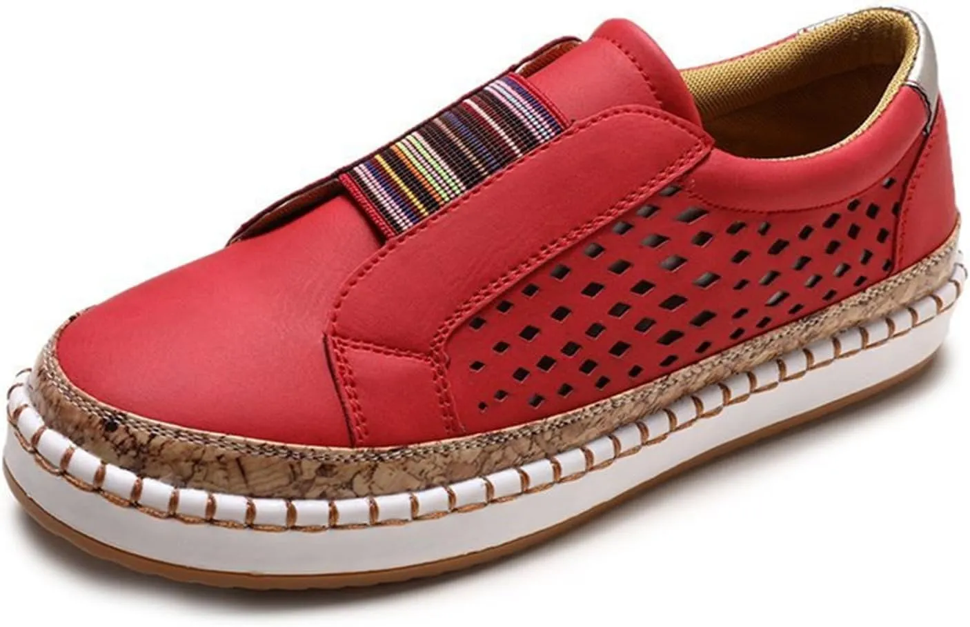 Ladmiple Shoes For Women Sneakers Slip Ons Low Top Lace-up Classic Casual Leather Walking Shoes Summer Flats Loafers