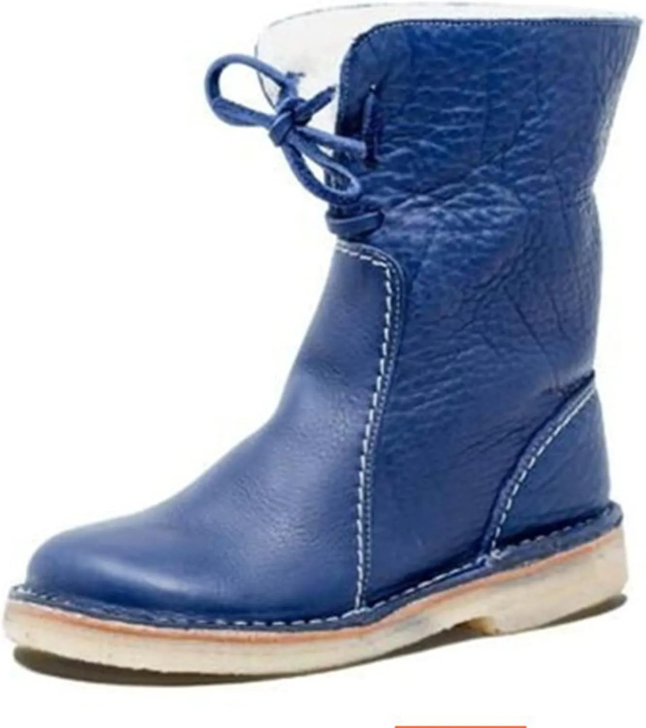 Ladmiple Snow Boots For Women Wide Width Warm Fur Lined Winter Ankle Booties Outdoor Fashion Comfort Lace Up Combat Shoes