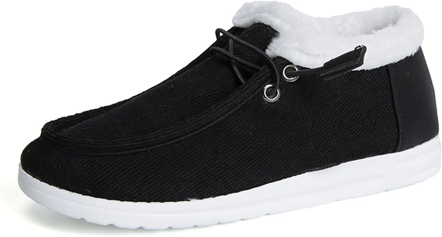 Ladmiple Winter Boots For Women Cute High-top Snow Boots Slip on Warm Comfortable Walking Outdoor Fur Lined Ankle Booties