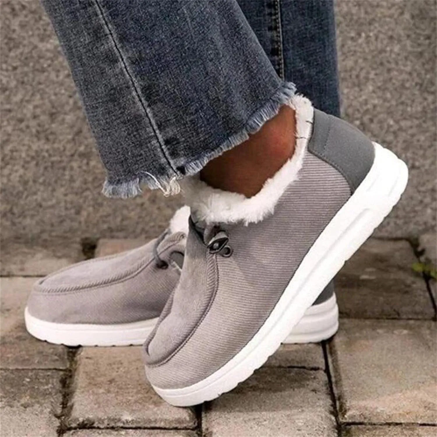 Ladmiple Winter Boots For Women Warm Snow Ankle Booties Comfortable Slip On Outdoor Fur Lined Thickening Walking Winter Shoes